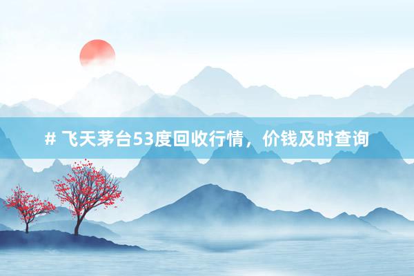 # 飞天茅台53度回收行情，价钱及时查询