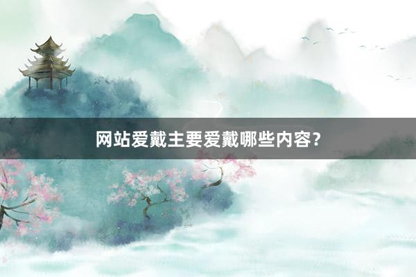 网站爱戴主要爱戴哪些内容？