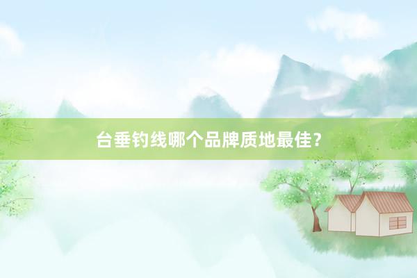 台垂钓线哪个品牌质地最佳？